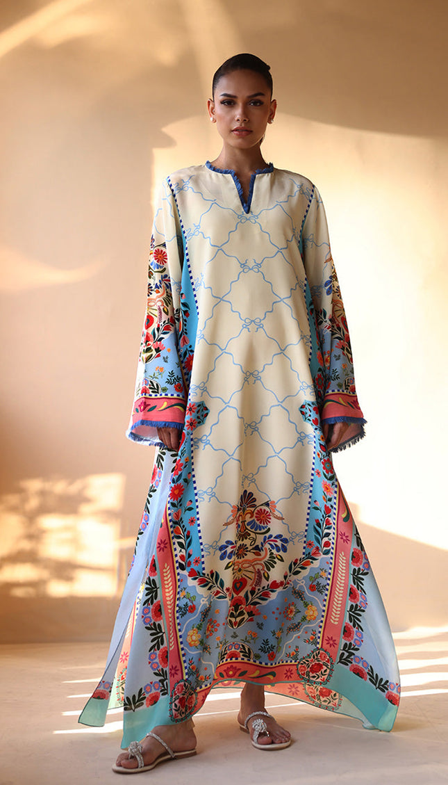 Azure Bloom Kaftan