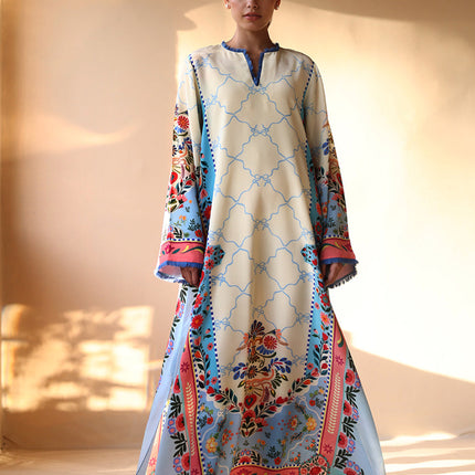 Azure Bloom Kaftan