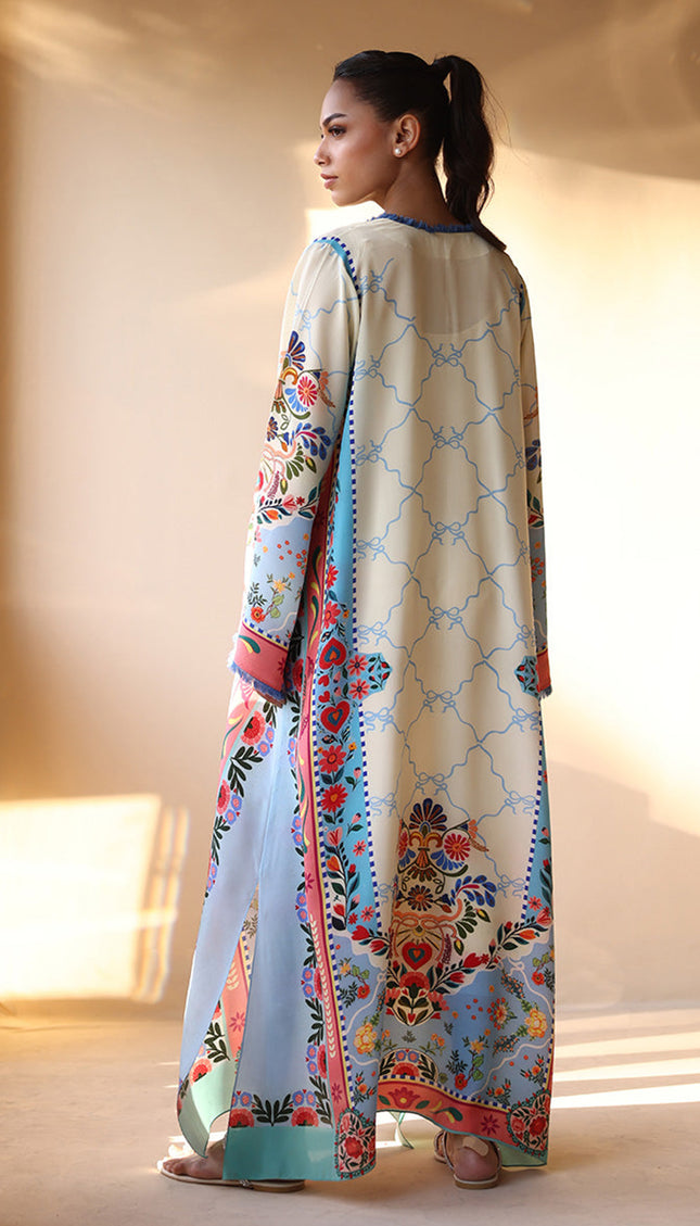 Azure Bloom Kaftan