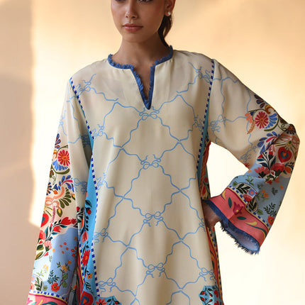 Azure Bloom Kaftan