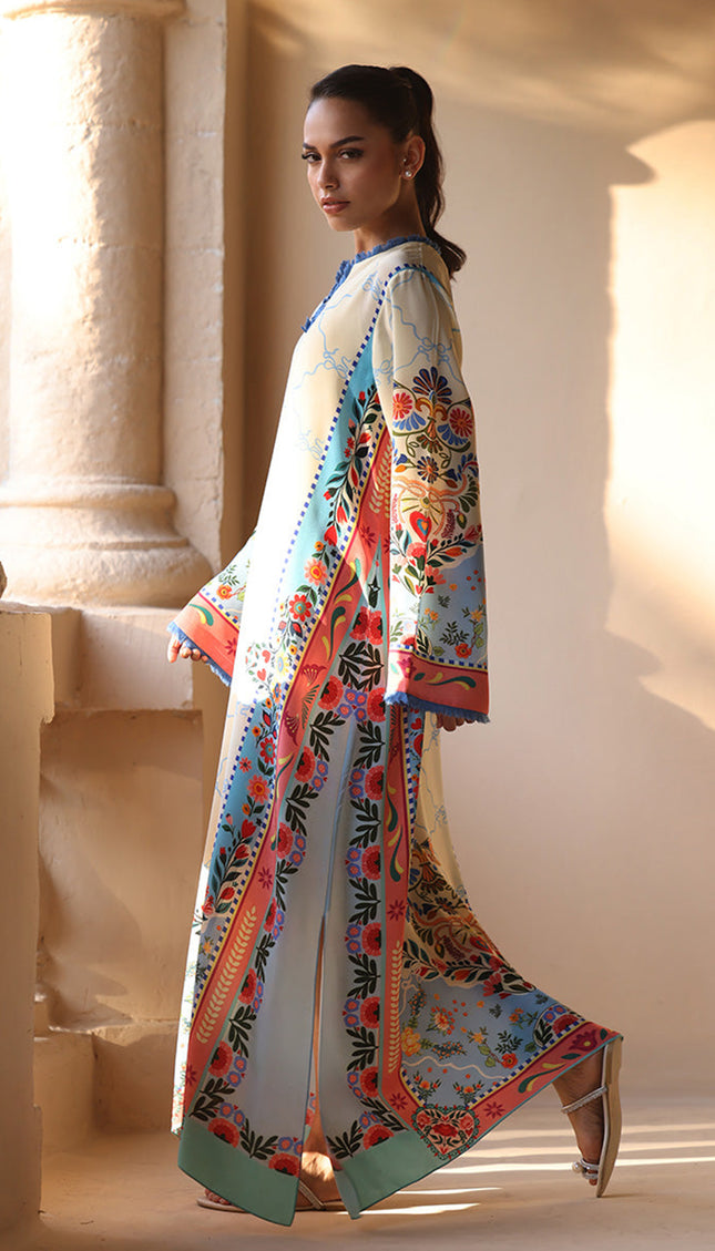 Azure Bloom Kaftan