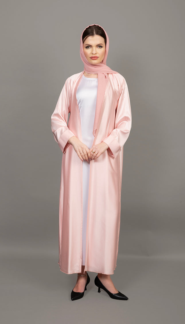 Blush Rose Luxury 3-Piece Abaya Set