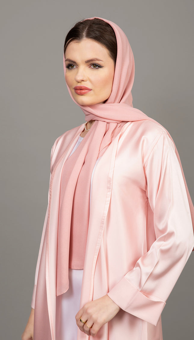 Blush Rose Luxury 3-Piece Abaya Set