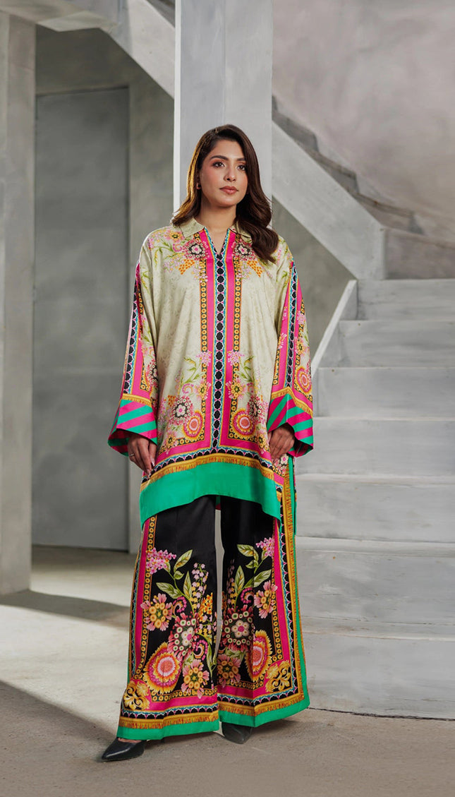 Mehfil Bloom Muslin Co-Ord Set