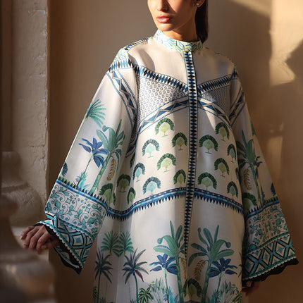 Palm Oasis Natural Crepe Co-Ord Set