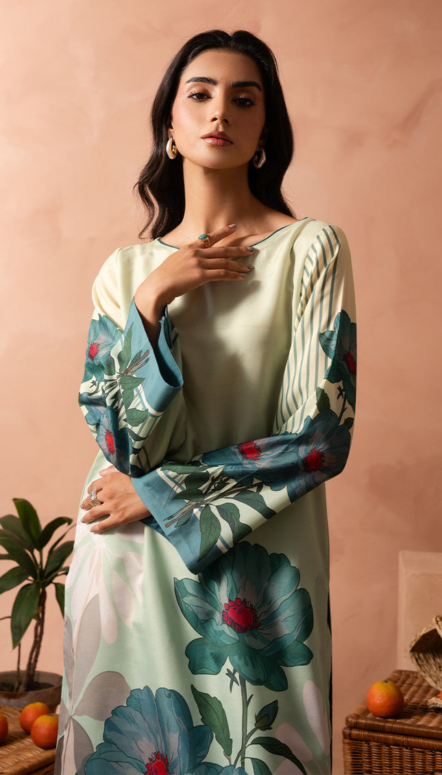 Mint Flora Kaftan