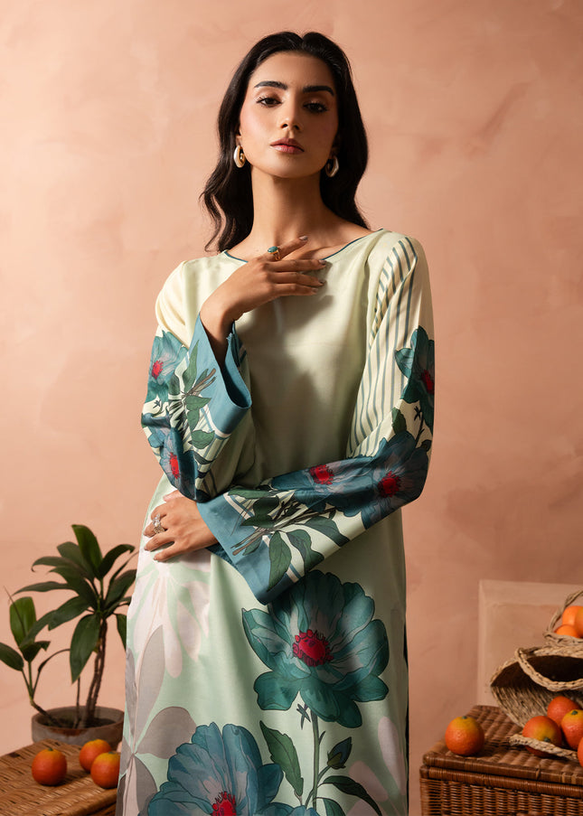 Mint Flora Kaftan