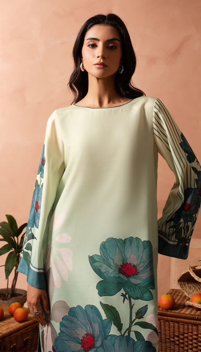 Mint Flora Kaftan