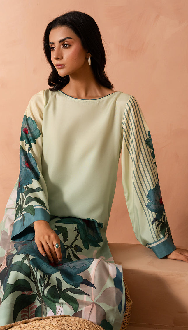Mint Flora Kaftan