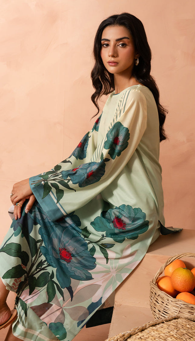 Mint Flora Kaftan