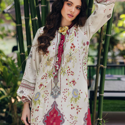 Crimson Bloom Swiss Cotton Kaftan