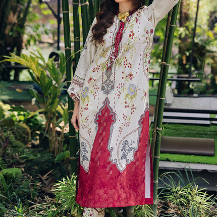 Crimson Bloom Swiss Cotton Kaftan