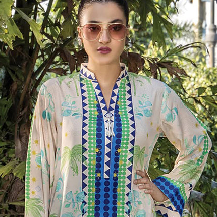 Tropical Sapphire Swiss Cotton Kaftan