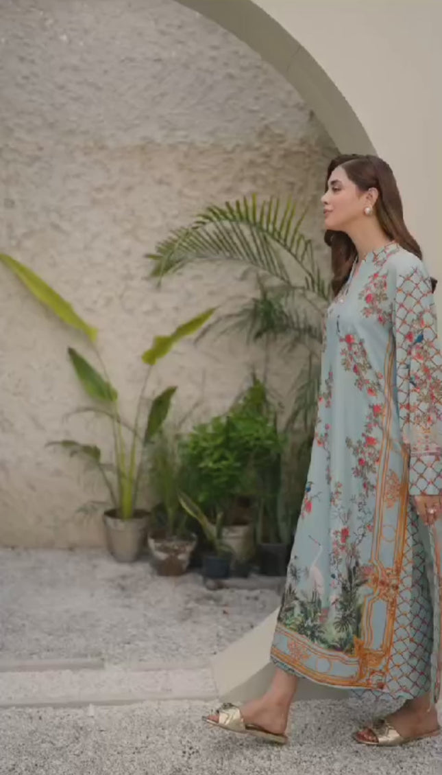 Sky Garden Printed Kaftan – Swiss Cotton